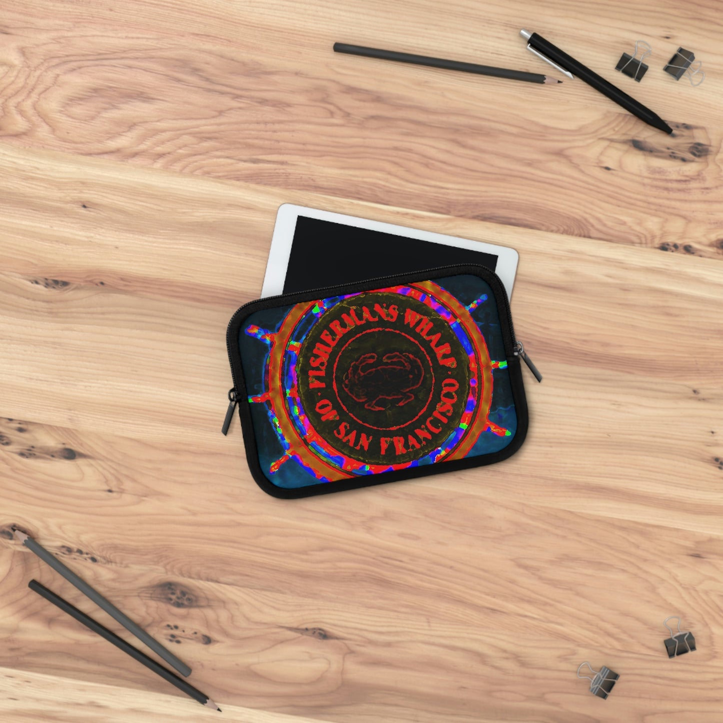Laptop Sleeve ...  "No.9 Fishermen's Grotto - Fishermen's Wharf, SF, California" ... Family Archives: 1970's ... Original Works ...