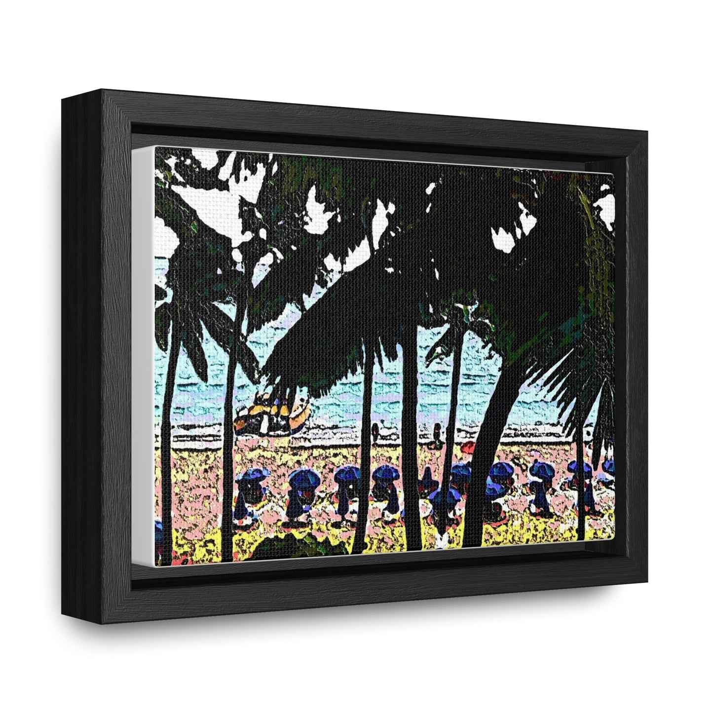 Gallery Canvas Wraps, Horizontal Frame ... "A Beautiful Beach Amongst The Palms" ... The Outrigger Waikiki, Honolulu, Oahu ... Original Works ...