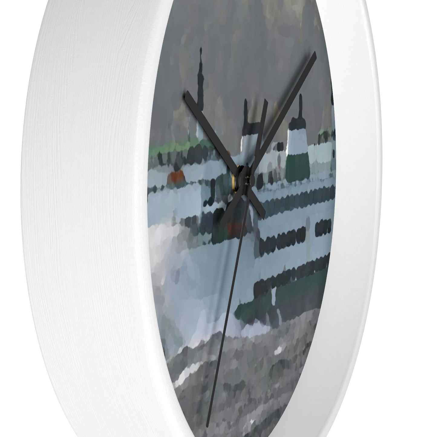 Wall clock ... WADOT Ferry Crossing ... "A Very Rough Day" ... Mulkiteo Route ... Family Archives ... Early 1990's' ... Original Works ...