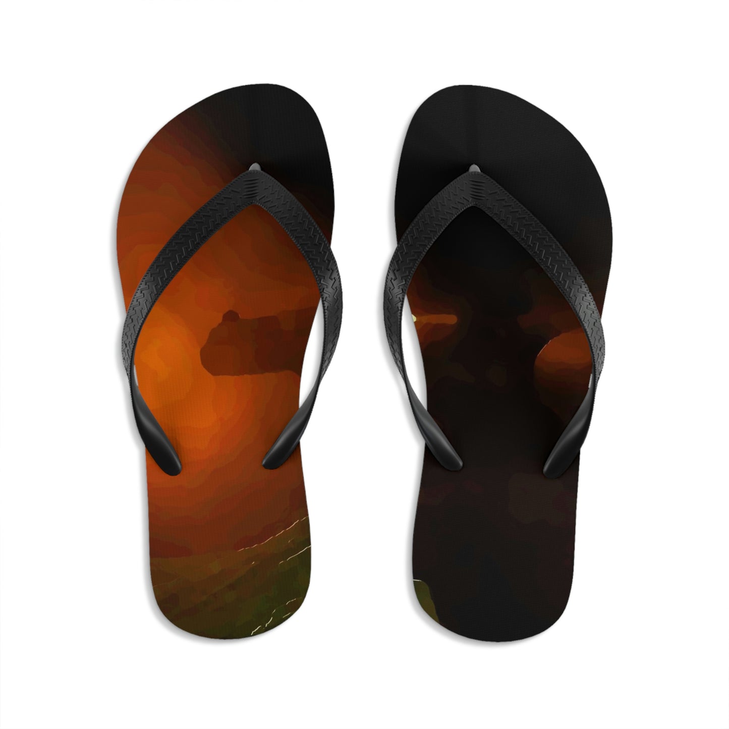 Unisex Flip-Flops ... Ruger .357 Magnum Early-Morning-Target-Practice ... 'Circa April 2022' ... Original Works ...