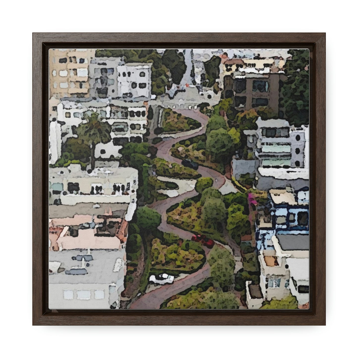 Gallery Canvas Wraps, Square Frame ... A Crazy Street ... 'Eight Winding Curve-Switchbacks' ... "Lombard Street, San Francisco, CA' ... Family Archives: 1970's ... Original Works ...
