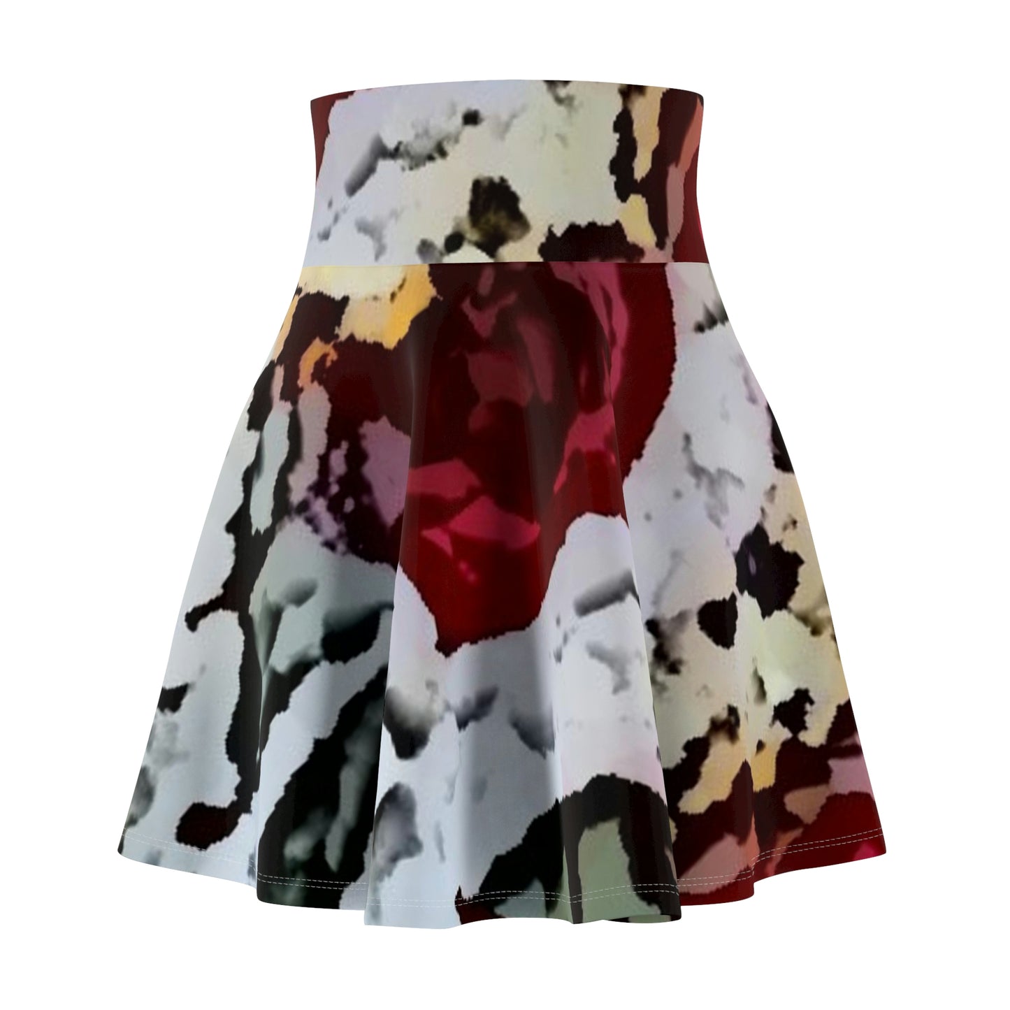 Women's Skater Skirt ... "A Friendly Flower" ... Pointsettia 'Pointing' ... Original Works ... (Supplied Photograph) ...