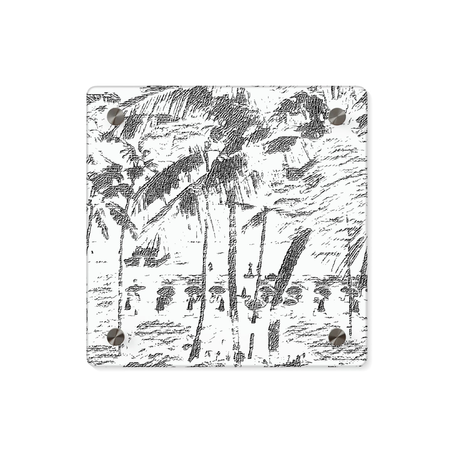 Acrylic Wall Art Panels ... "The Royal Hawai'ian: Waikiki Beach_Beach" ... Honolulu, HI ... Ocotber 2014 (Halloween) ... Original Works ...