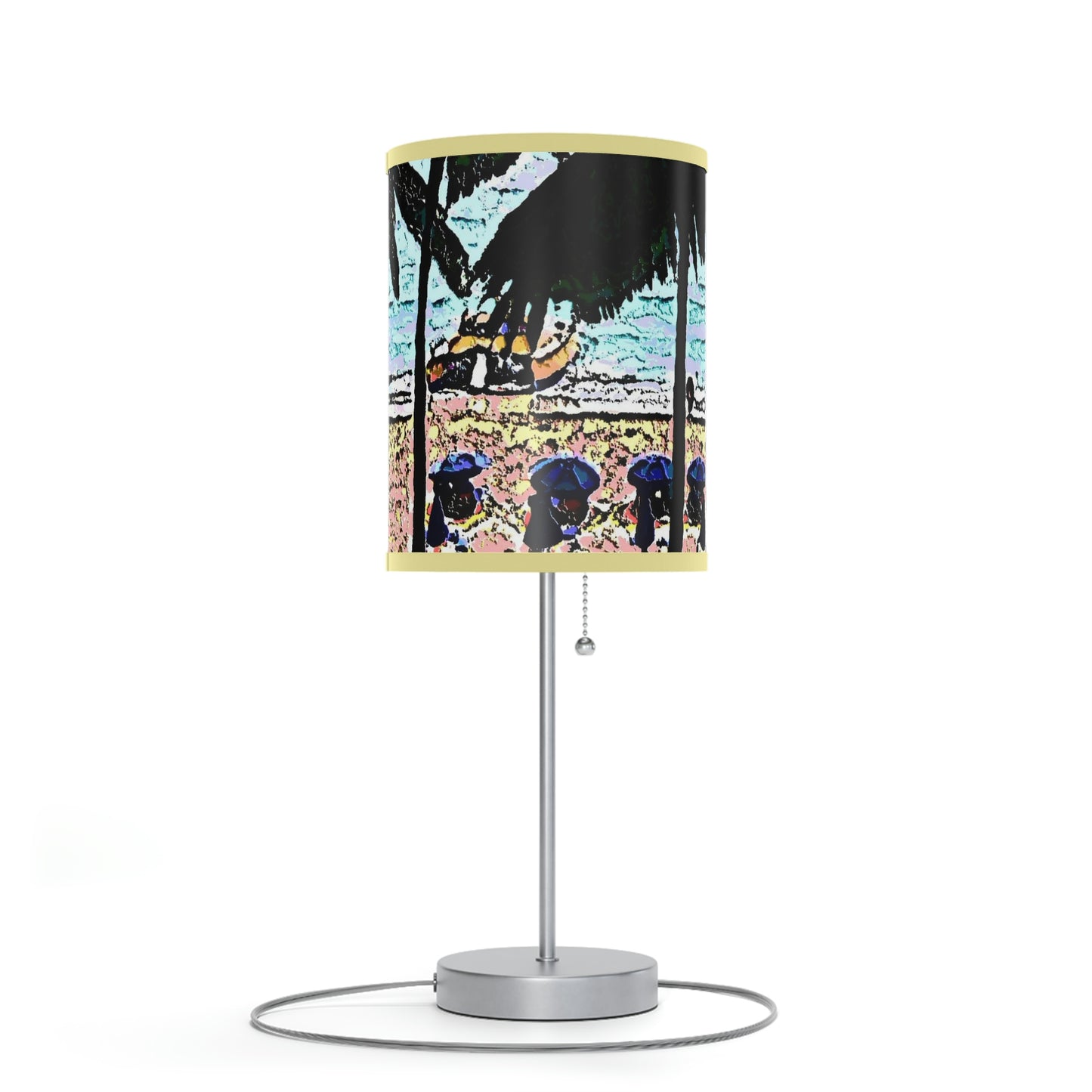 Lamp on a Stand, US|CA plug ... "A Beautiful Beach Amongst The Palms" ... The Outrigger Waikiki, Honolulu, Oahu ... Original Works ...