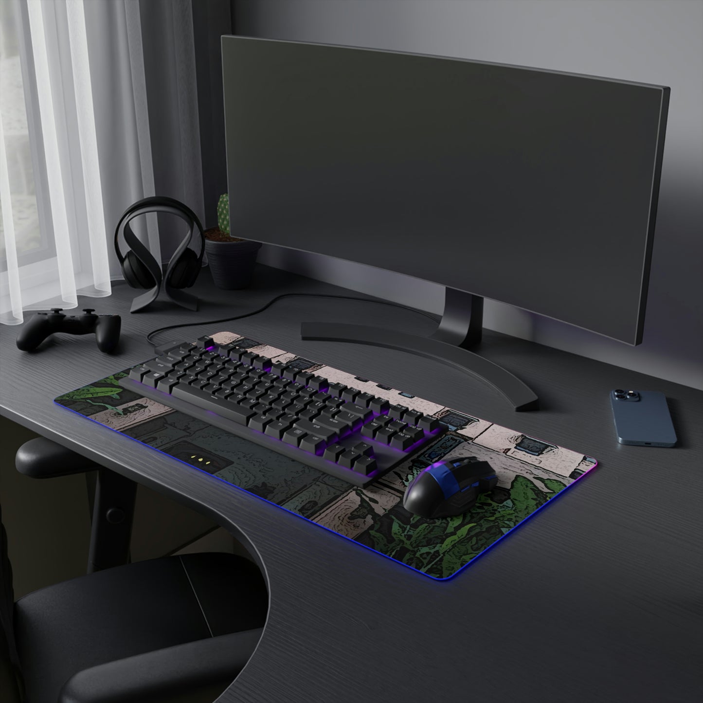 LED Gaming Mouse Pad ... "La Grande Entree" At: 'The Pink Palace' ... The Royal Hawai'ian ... Honolulu, HI ... '27Oct2014' ... Original Works ...