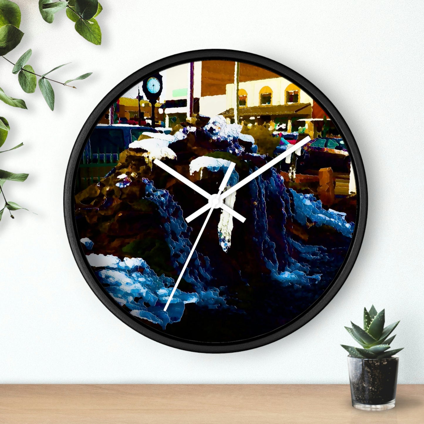 Wall clock ...  "Ice & Water Sculpted" ... Downtown Grangeville, Idaho ... Adjacent To Irwin Pharmacy ... 5Jan23 ... Original Works ...