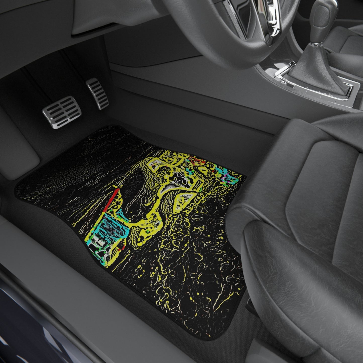 Car Mats (2x Front) ... "Snow Vehicle In Snow Storm At-Rest" ... Circa 12Mar23 ... Central Idaho ... 18-Hours Rendering Time: Original Works ...