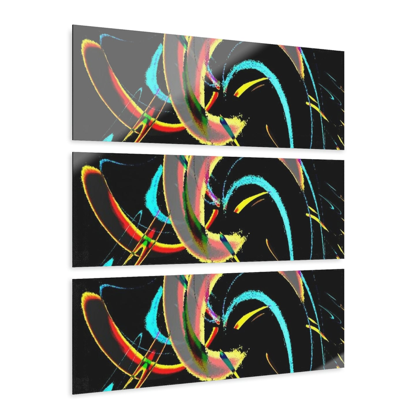 Acrylic Prints (Triptych) ... "Waning Moon" ... Central Idaho ... October 2022 ... Rendering Time: 22 Hours ... Original Works ...