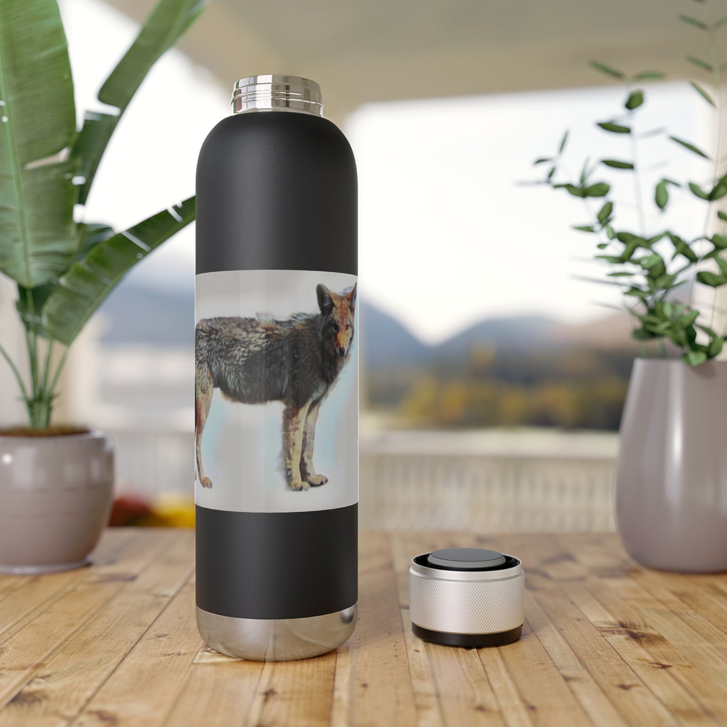 Soundwave Copper Vacuum Audio Bottle 22oz ... Coyote ... "Yosemite Valley: Circa May23 ... KPH Base Photo" ... Original Works ...