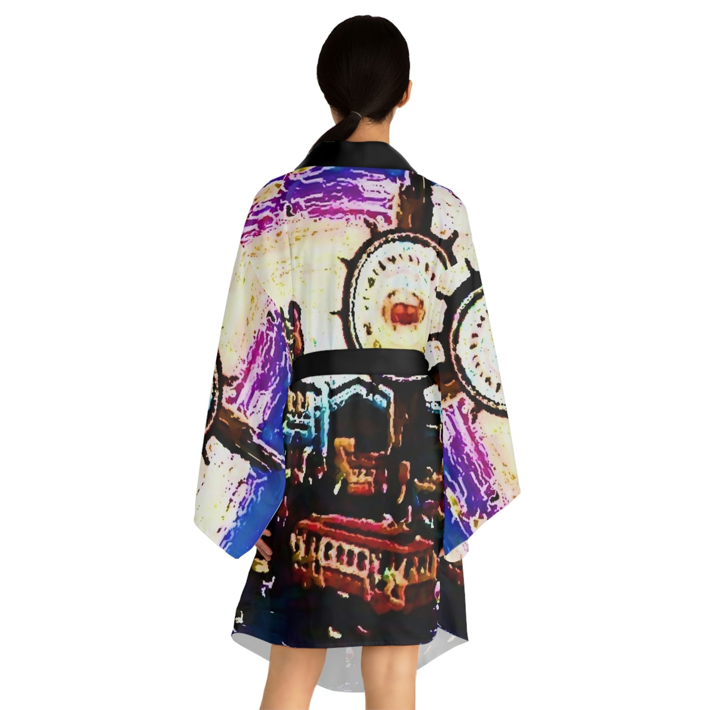 Long Sleeve Kimono Robe ... "No.9 Fishermen's Grotto - Fishermen's Wharf, SF, California" ... Family Archives: 1970's ... Original Works ...