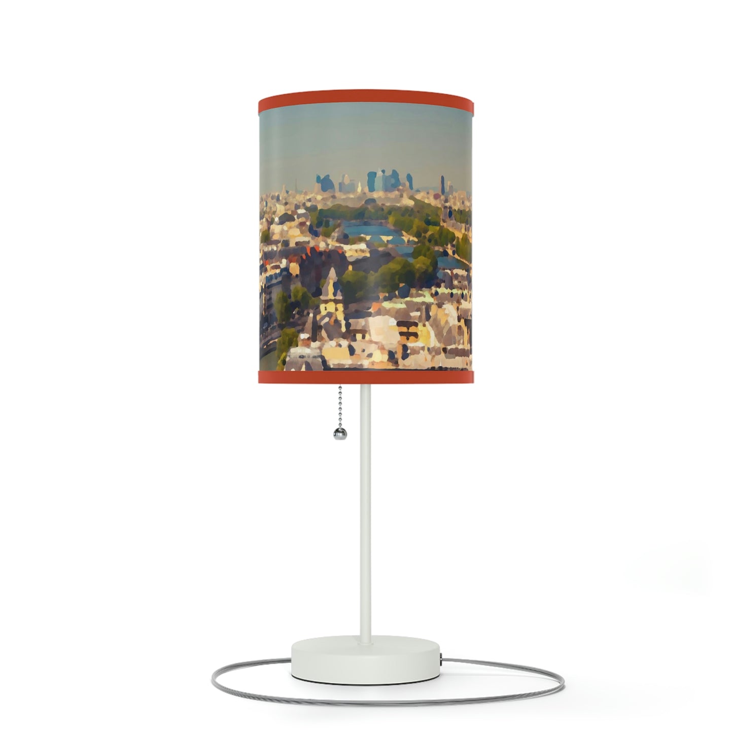 Lamp on a Stand, US|CA plug ... Au Paris ... "Along The River Seine" ... Barbara Joan Bonnell-Holt: 1972 ... Original Works ...
