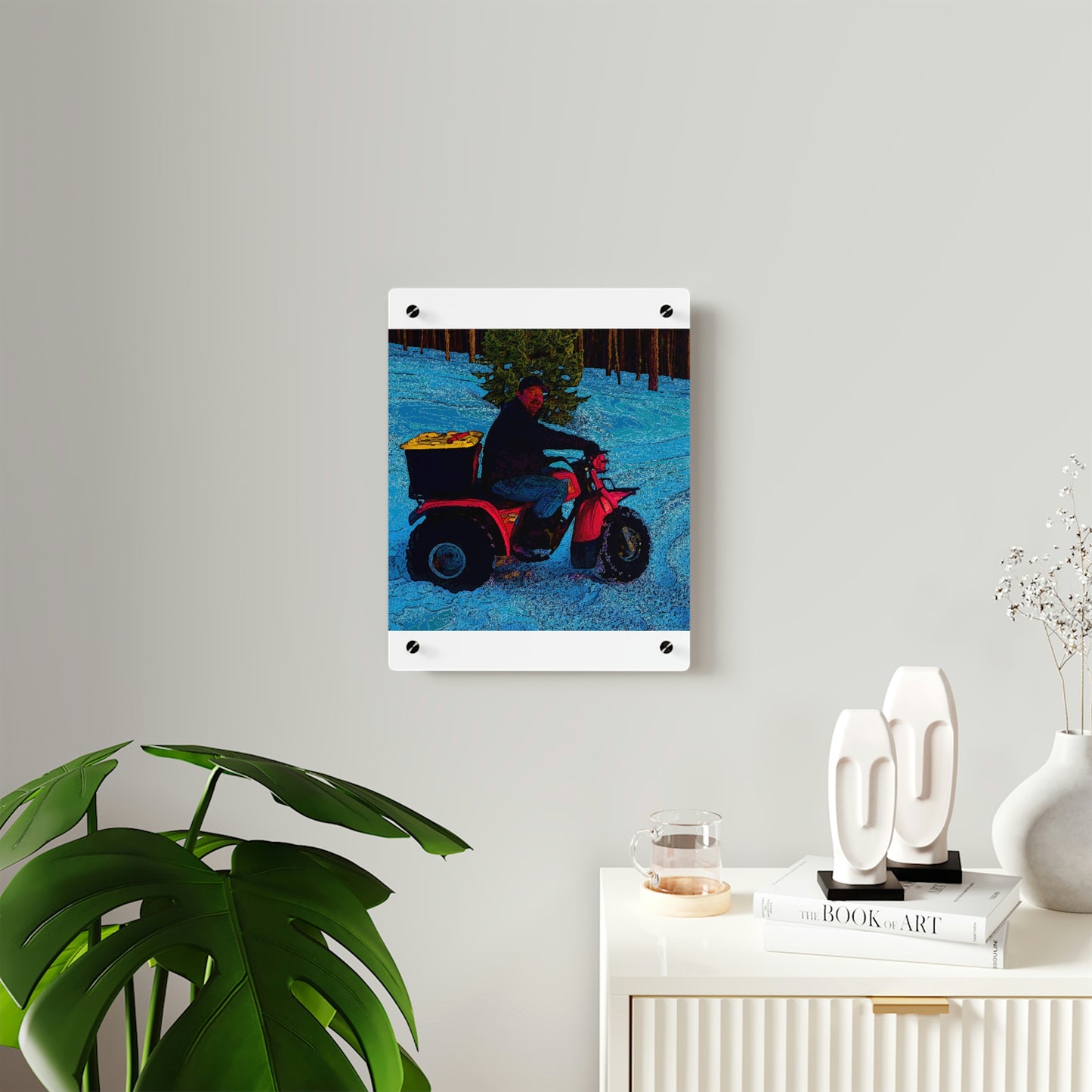 Acrylic Wall Art Panels ... There's 2-Wheelin ... There's 4-Wheelin ... 'And-Of-Course' ... "There's 3-Wheelin-In-The-Snow" ...  Original Works ...