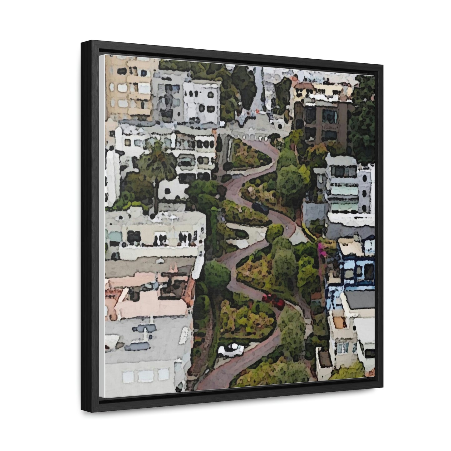 Gallery Canvas Wraps, Square Frame ... A Crazy Street ... 'Eight Winding Curve-Switchbacks' ... "Lombard Street, San Francisco, CA' ... Family Archives: 1970's ... Original Works ...