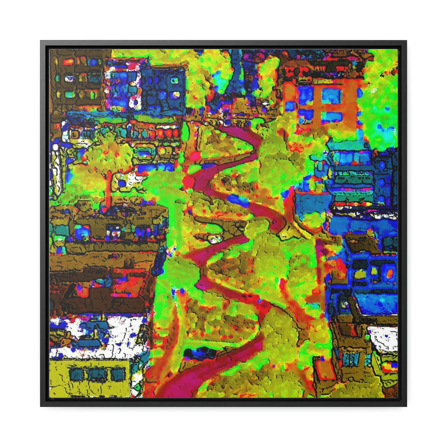 Gallery Canvas Wraps, Square Frame ... A Crazy Street ... 'Eight Winding Curve-Switchbacks' ... "Lombard Street, San Francisco, CA' ... Family Archives: 1970's ... Original Works ...