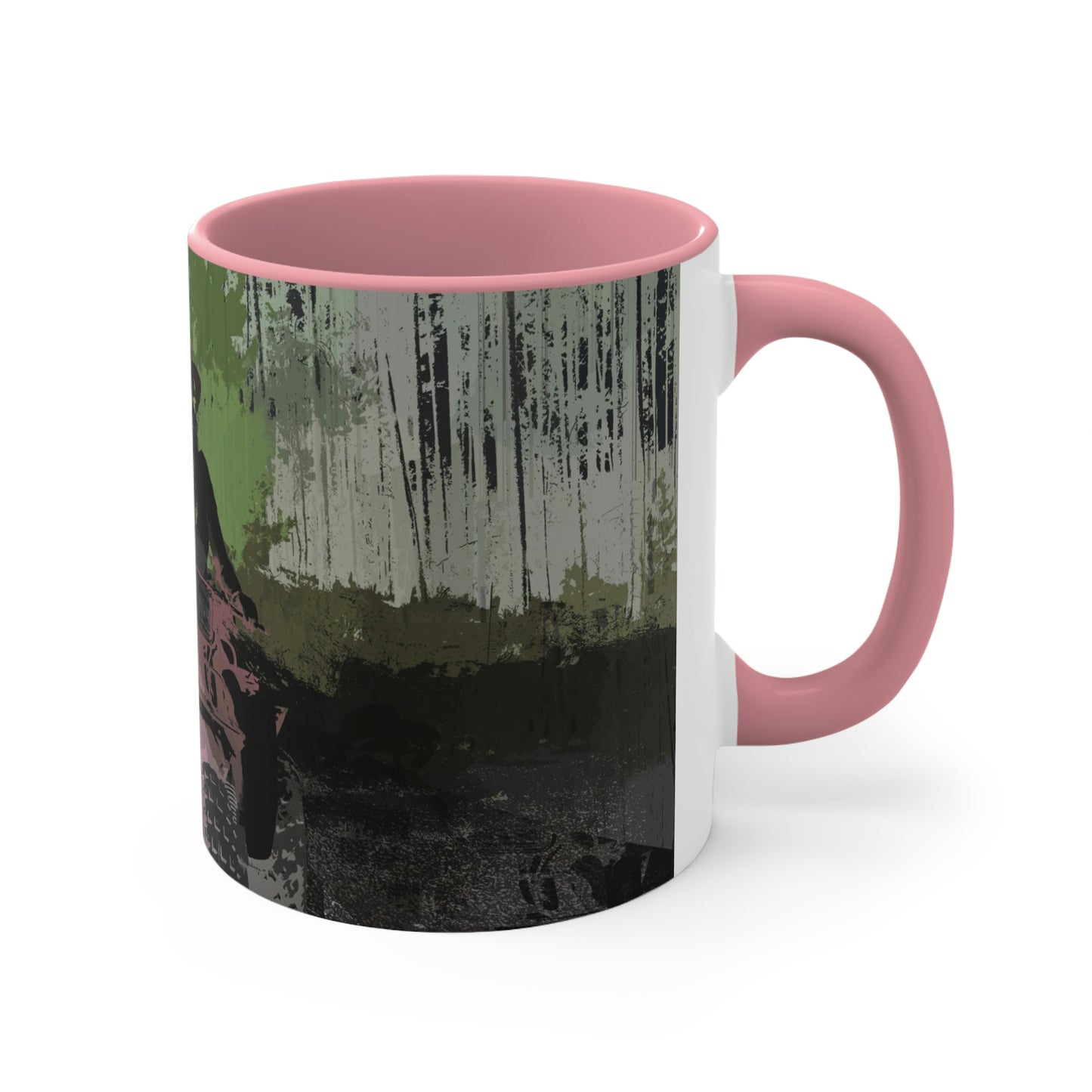 Accent Coffee Mug, 11oz ... 3-Wheeln' N' Groovin The Mountain Roads ... Central Idaho ... Original Works ...