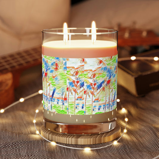 Scented Candle - Full Glass, 11oz ... "The Royal Hawai'ian: Waikiki Beach_Beach" ... Honolulu, HI ... Ocotber 2014 (Halloween) ... Original Works ...