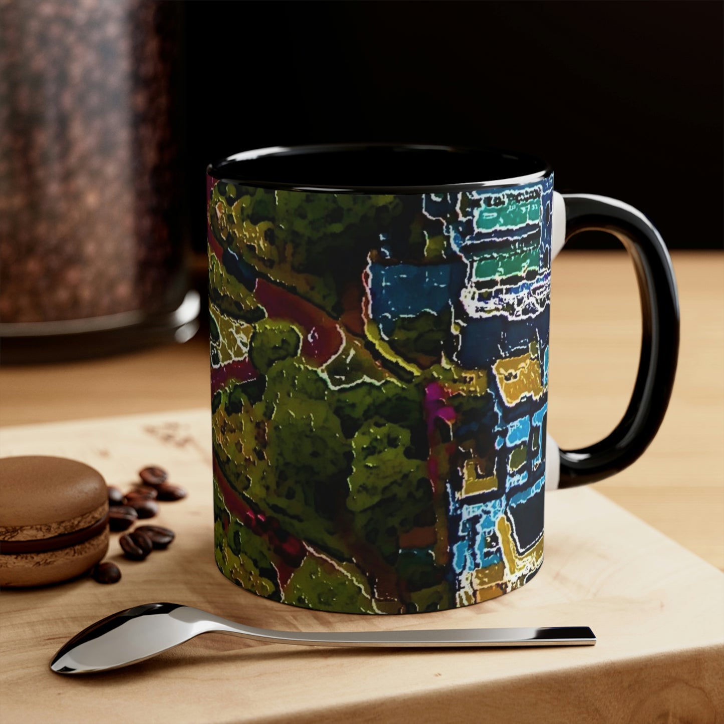 Accent Coffee Mug, 11oz ... A Crazy Street ... 'Eight Winding Curve-Switchbacks' ... "Lombard Street, San Francisco, CA' ... Family Archives: 1970's ... Original Works ...