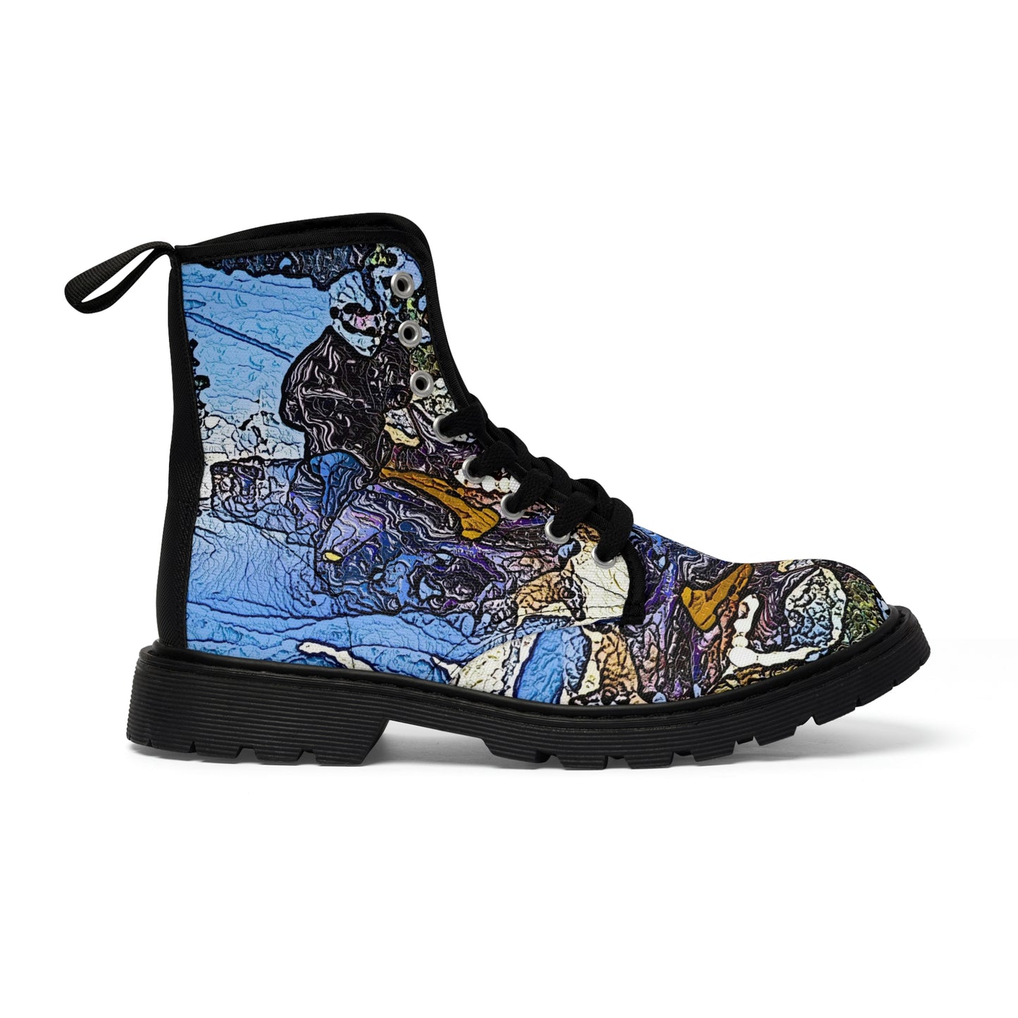 Men's Canvas Boots ... Blasting Through-The-Powder ... 'Central Idaho Mounains ... ' 2Dec22 ...