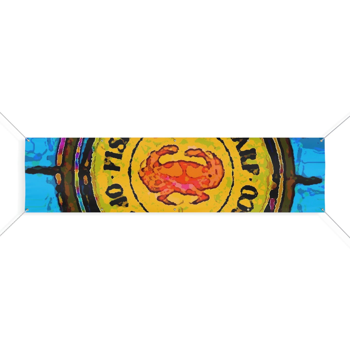 Matte Banner ... "No.9 Fishermen's Grotto - Fishermen's Wharf, SF, California" ... Family Archives: 1970's ... Original Works ...