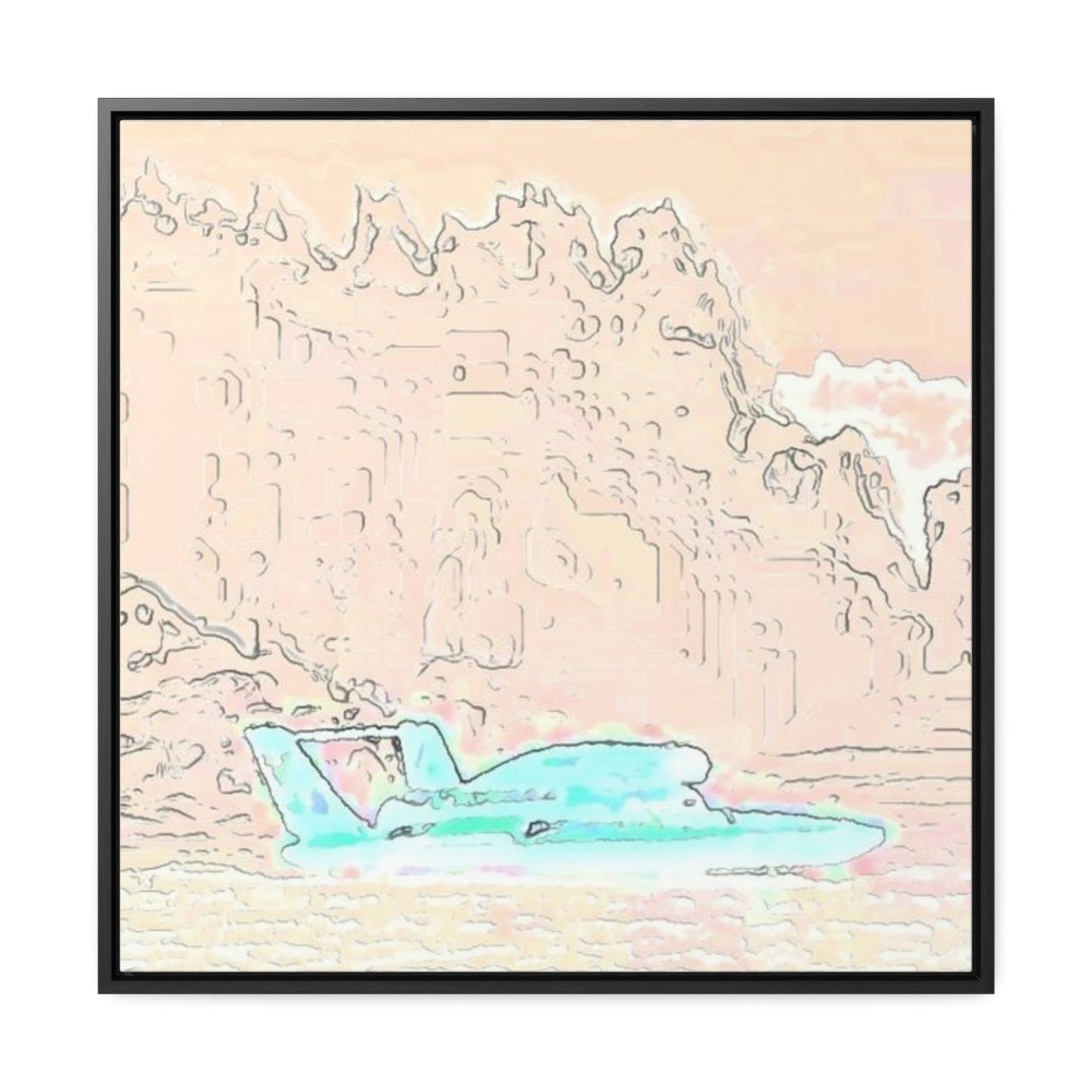 Gallery Canvas Wraps, Square Frame ...  Seattle Columbia Cup On Lake Washington ... "Dave Wilcox Heads For The Win" ... Associate Gift-Photo ... Original Works ...