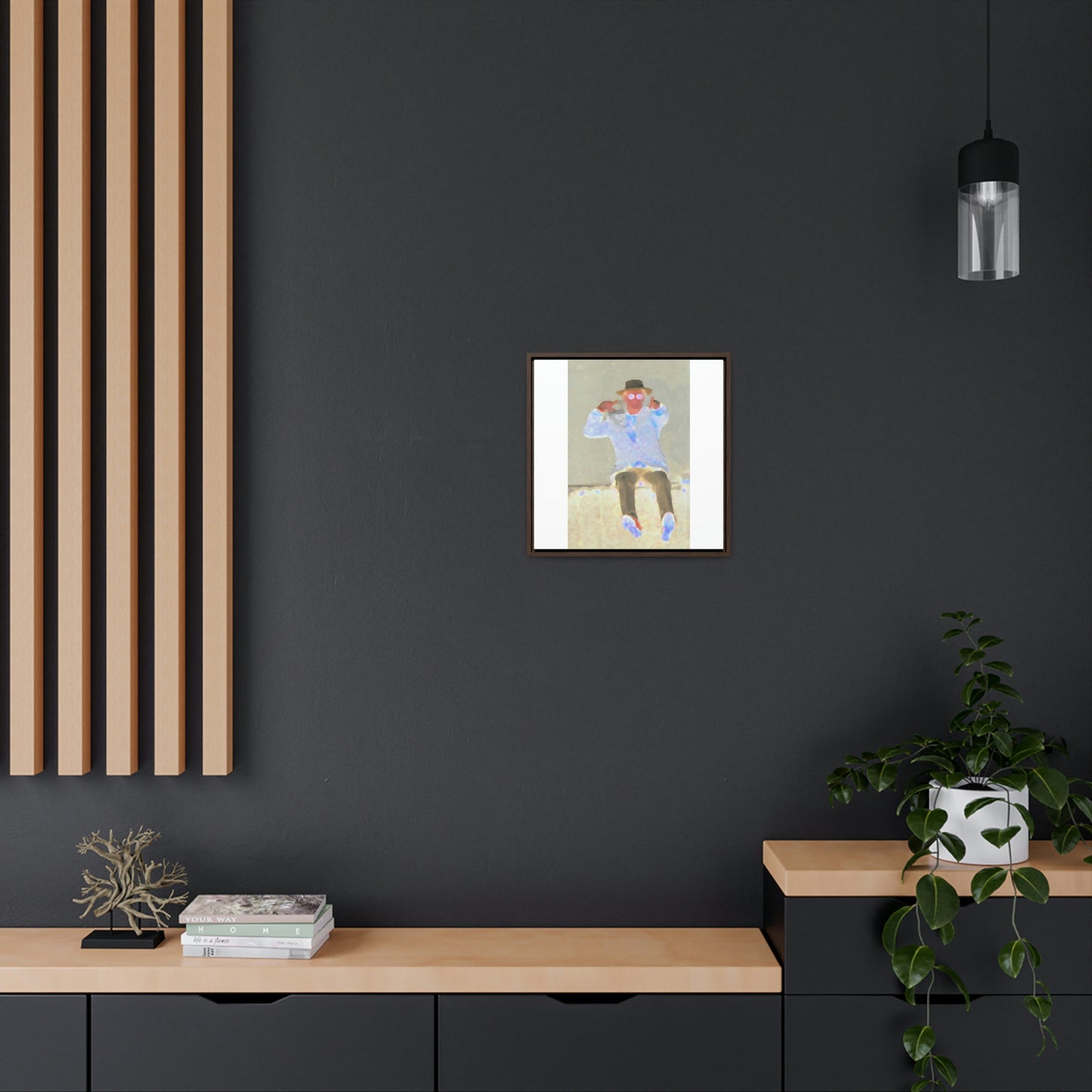 Gallery Canvas Wraps, Square Frame ... "Here's To You Friends & Associates" ... Geting-Er-Done ... Idaho / Washington Border (Lewiston, ID - Clarkston, WA) ... Original Works: Rendering Time: 8 Hours ...