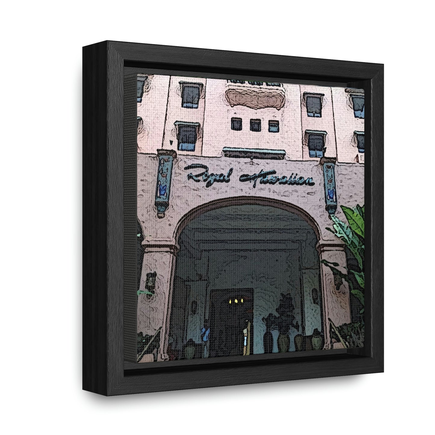 Gallery Canvas Wraps, Square Frame ...  "La Grande Entree" At: 'The Pink Palace' ... The Royal Hawai'ian ... Honolulu, HI ... '27Oct2014' ... Original Works ...