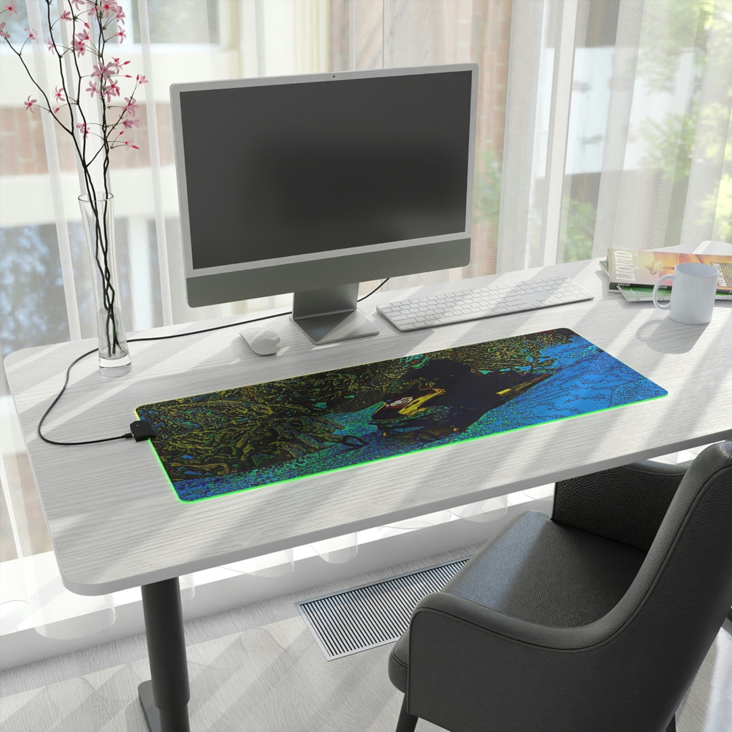 LED Gaming Mouse Pad ... Yep ... "Another Day ... Riding Through The Wilderness ... " ... February 2023 ... Original Works ...