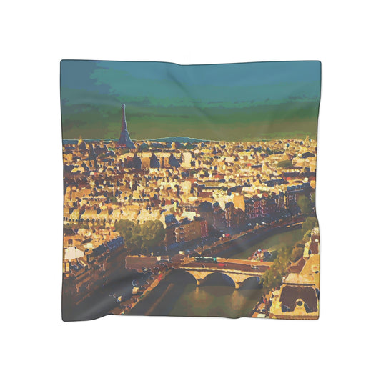 Poly Scarf ... Au Paris ... "Along The River Seine" ... Barbara Joan Bonnell-Holt: 1972 ... Original Works ...