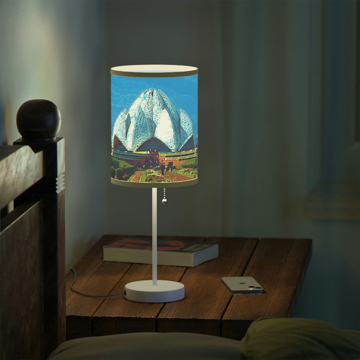 Lamp on a Stand, US|CA plug ... 'Bahai'i House-Of-Worship' ... "Lotus Temple: Delhi, India, 2008" ... Original Works ...