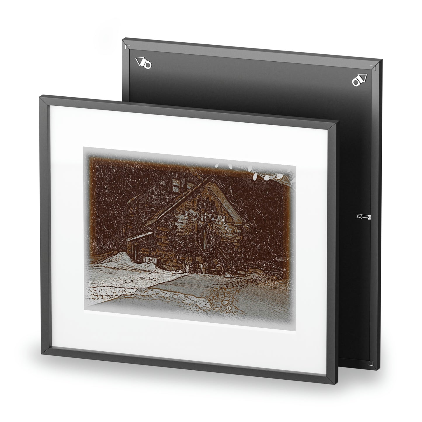Framed Posters, Matte ... Thanksgiving: And The Turkey Is Roasting & The Snow Is Falling ...
