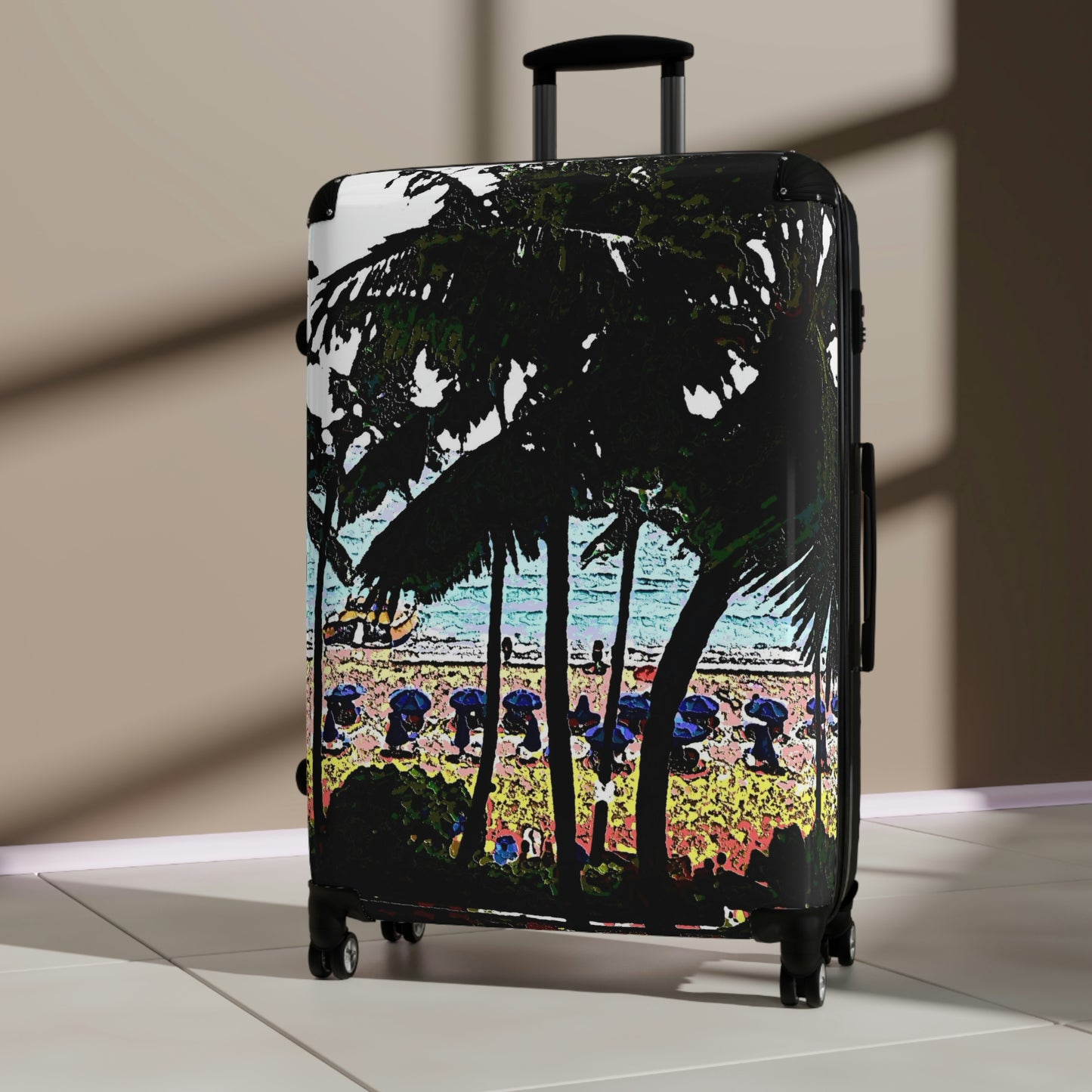 Suitcases ... "A Beautiful Beach Amongst The Palms" ... The Outrigger Waikiki, Honolulu, Oahu ... Original Works ...