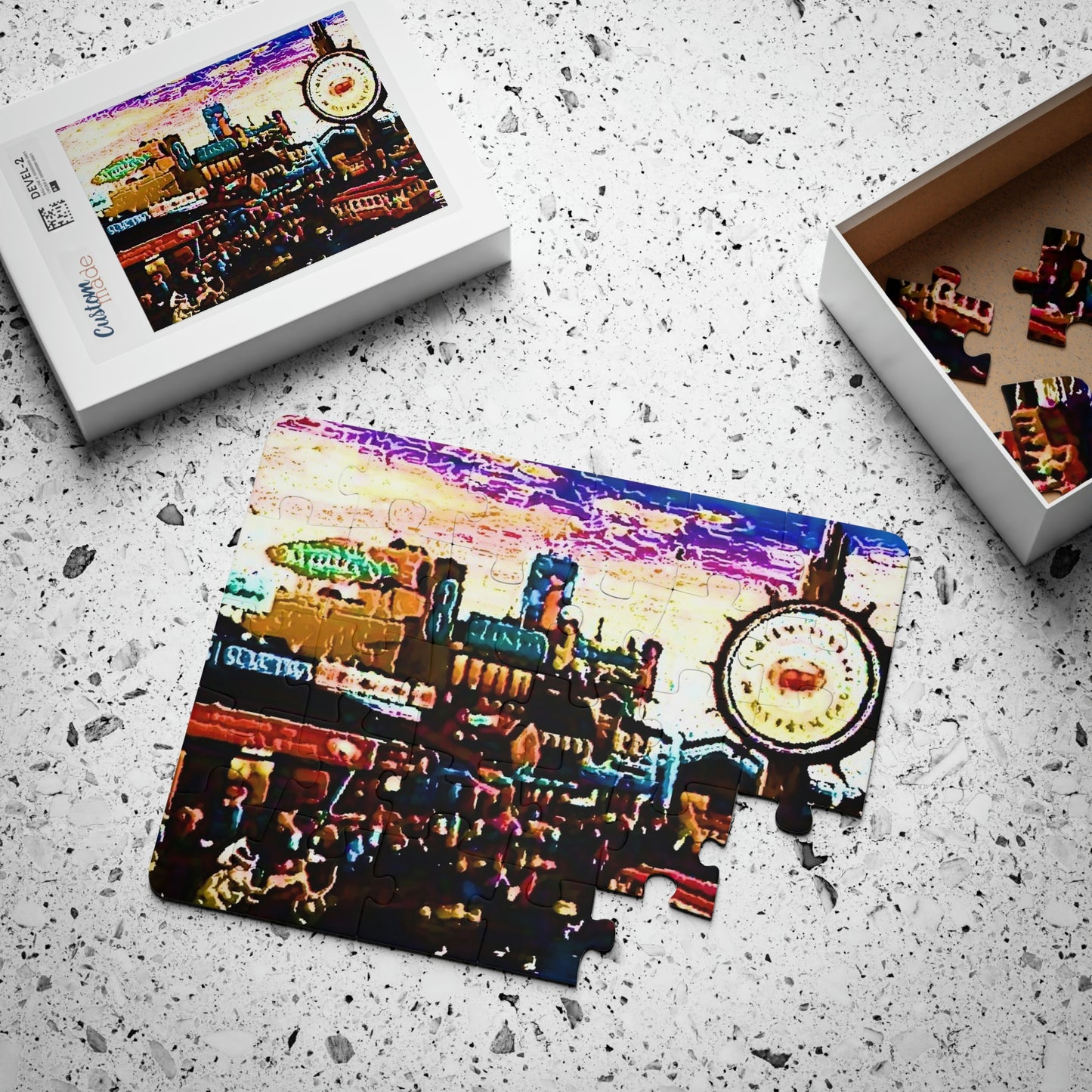 Kids' Puzzle, 30-Piece ... "No.9 Fishermen's Grotto - Fishermen's Wharf, SF, California" ... Family Archives: 1970's ... Original Works ...