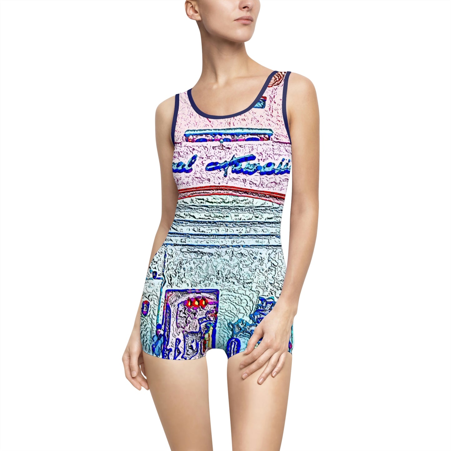 Women's Vintage Swimsuit ... "La Grande Entree" At: 'The Pink Palace' ... The Royal Hawai'ian ... Honolulu, HI ... '27Oct2014' ... Original Works ...