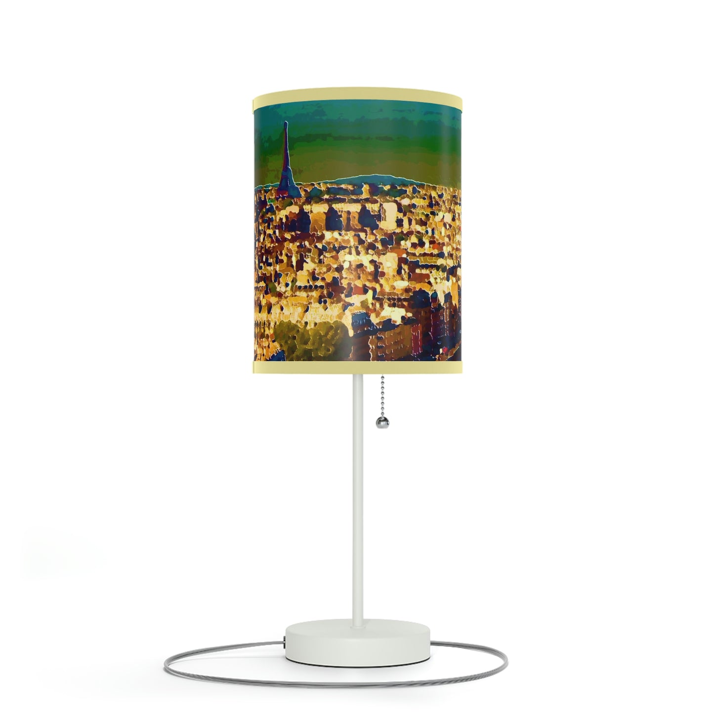 Lamp on a Stand, US|CA plug ... Au Paris ... "Along The River Seine" ... Barbara Joan Bonnel-Holt: 1972 ... Original Works ...
