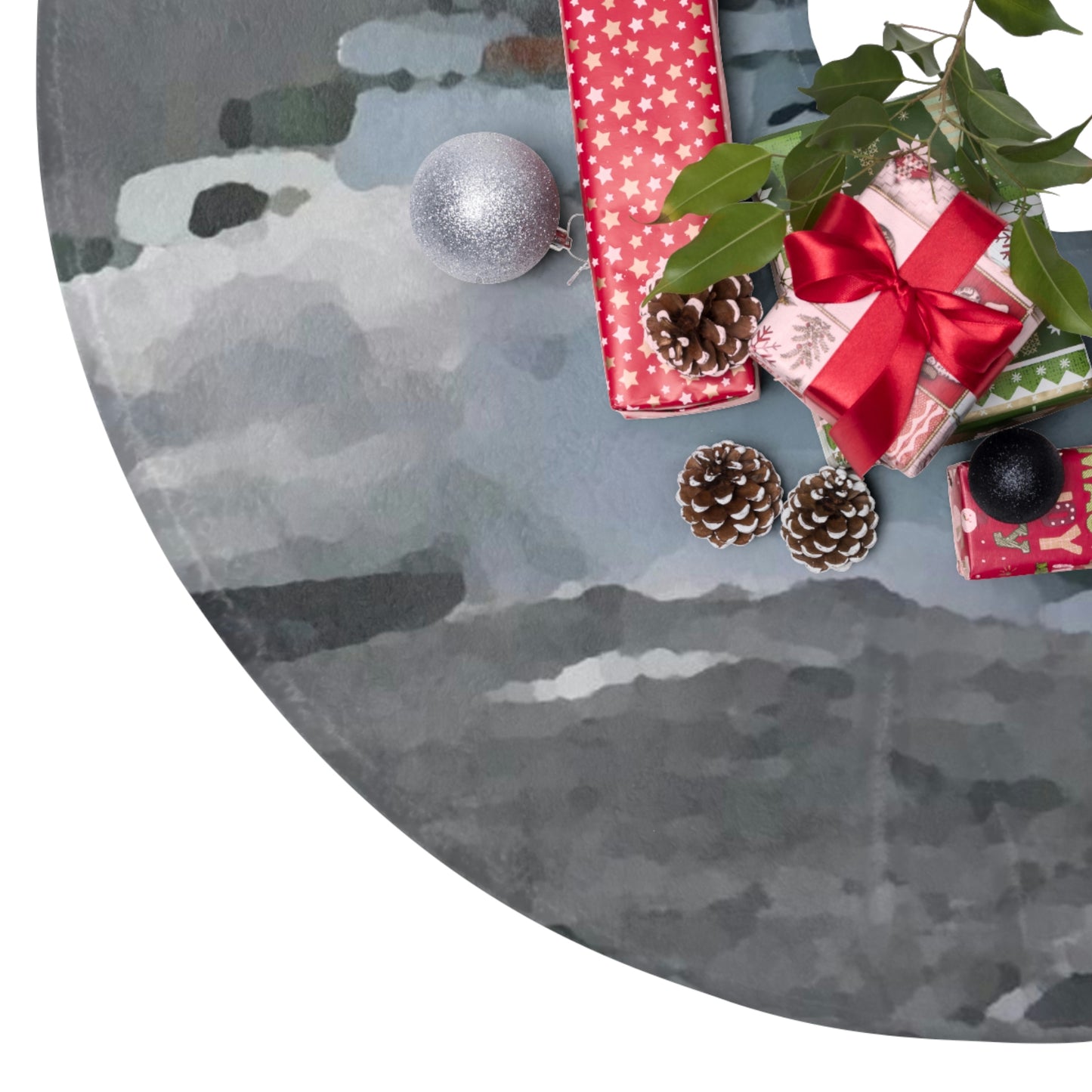 Christmas Tree Skirts ... WADOT Ferry Crossing ... "A Very Rough Day" ... Mulkiteo Route ... Family Archives ... Early 1990's' ... Original Works ...