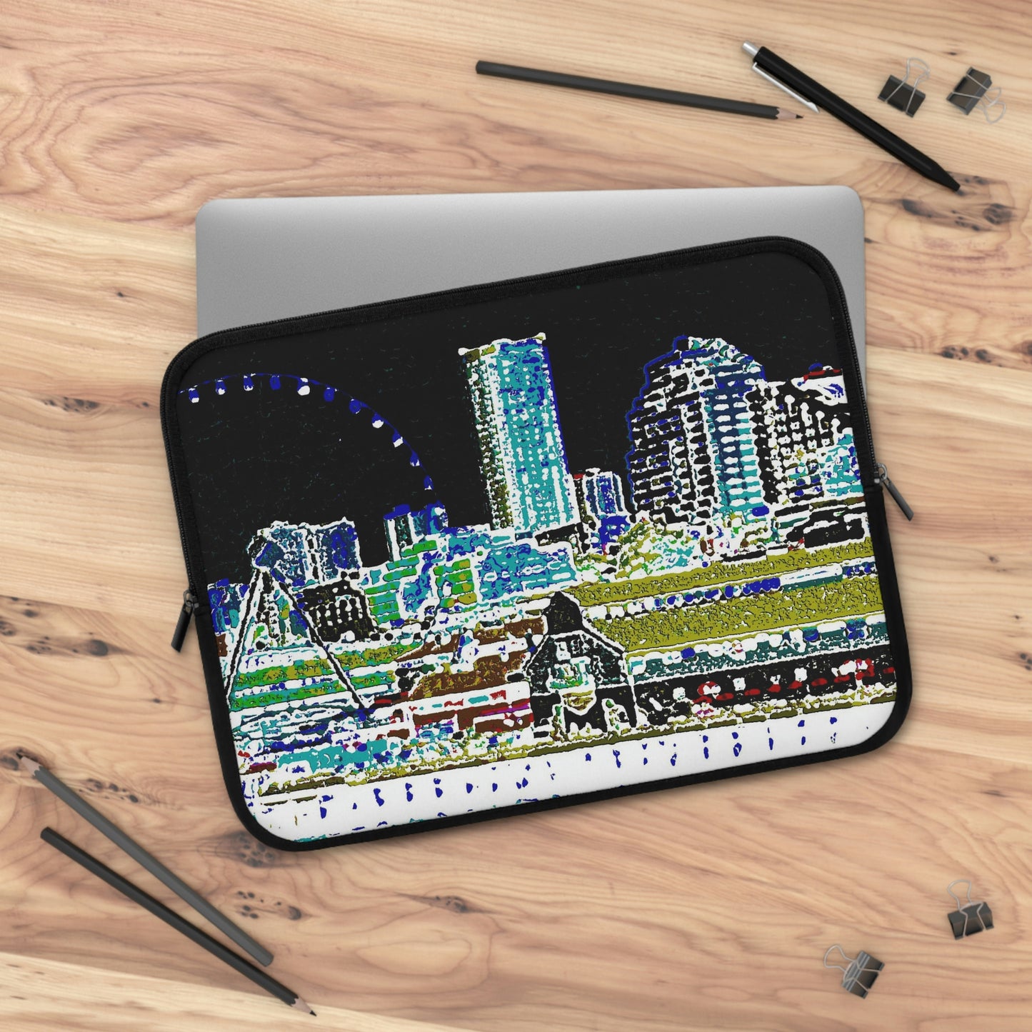 Laptop Sleeve ... That Classic Wheel ... 'Seattle's Wheel' ... & Old Classic Waterside Vendors ...  'Family Archives' ... Original Works ...