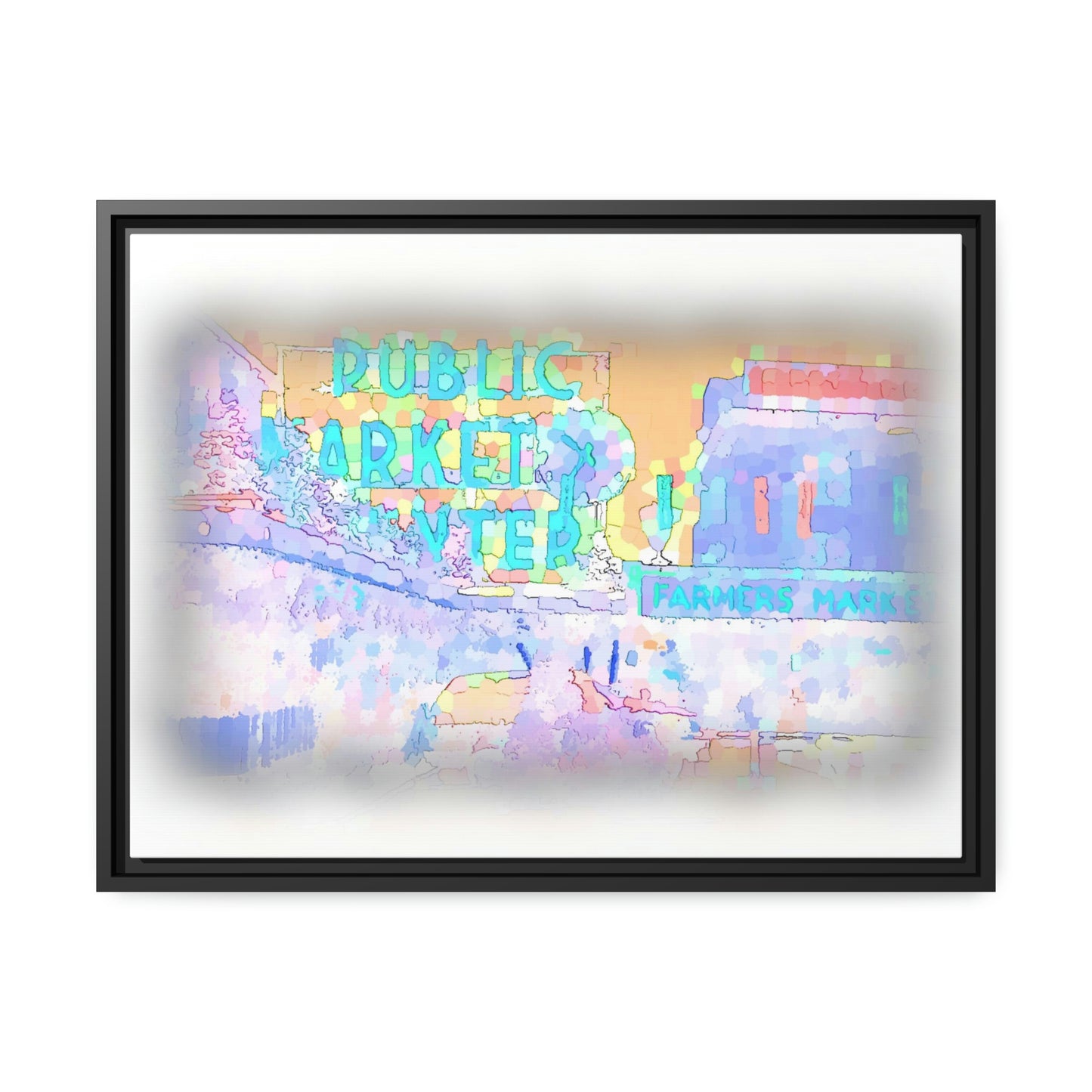 Matte Canvas, Black Frame ... PPM: Pike Place Market ... Original Work ... Winter 2022 ...