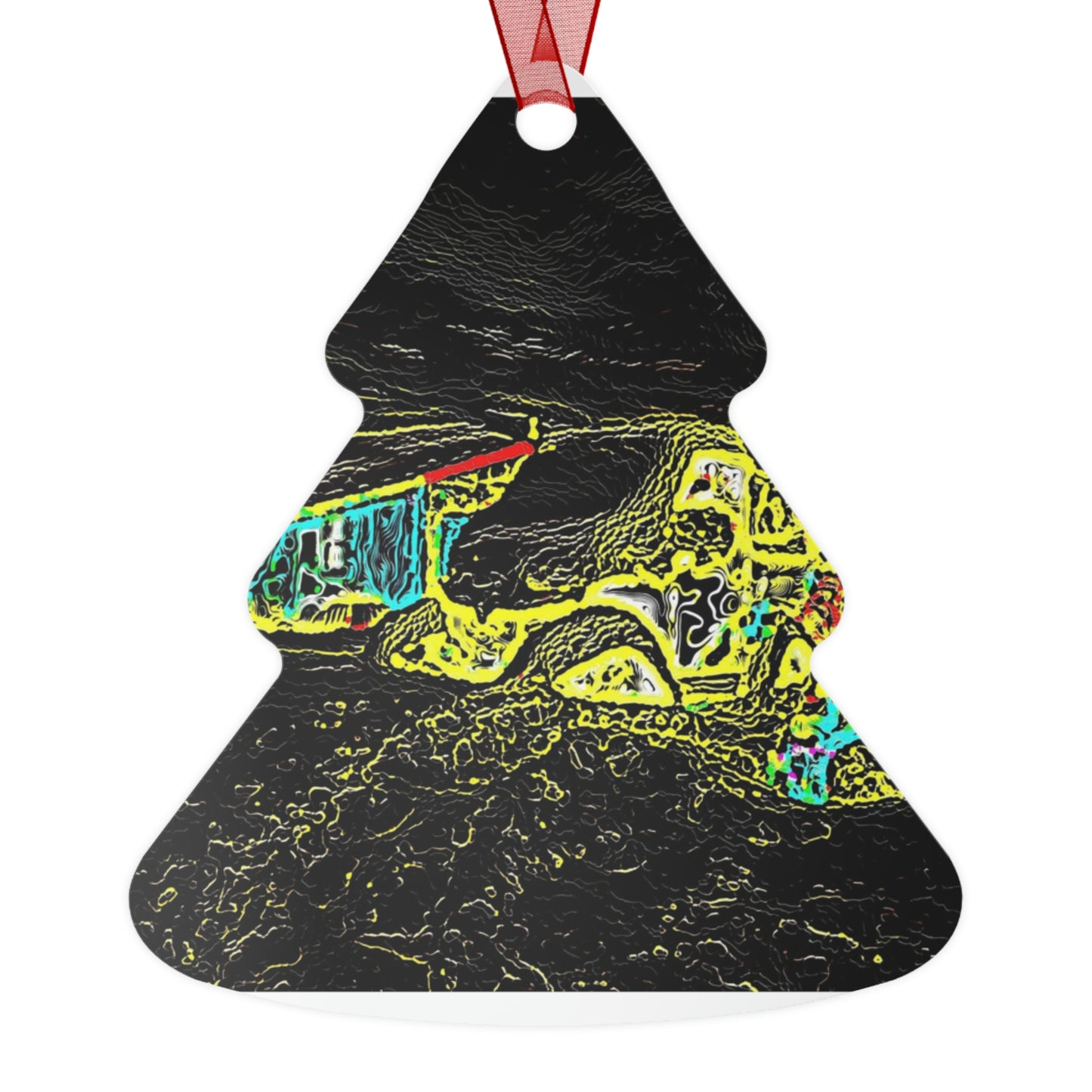 Metal Ornaments ... "Snow Vehicle In Snow Storm At-Rest" ... Circa 12Mar23 ... Central Idaho ... 18-Hours Rendering Time: Original Works ...