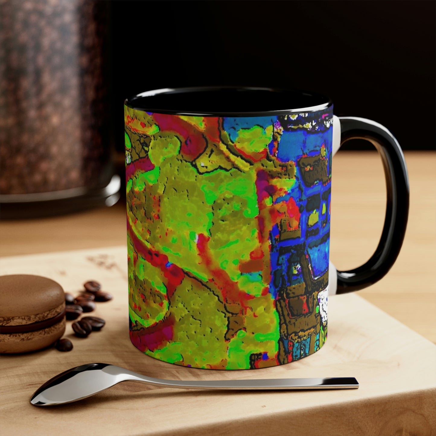 Accent Coffee Mug, 11oz ... A Crazy Street ... 'Eight Winding Curve-Switchbacks' ... "Lombard Street, San Francisco, CA' ... Family Archives: 1970's ... Original Works ...
