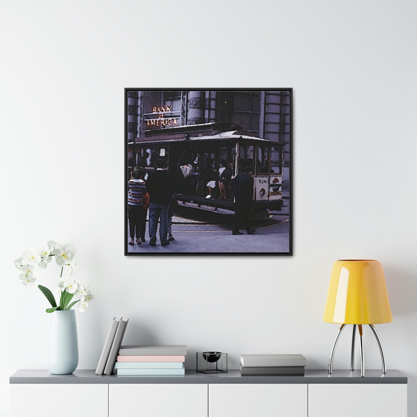 Gallery Canvas Wraps, Square Frame ... San Francisco ... 'Rice-A-Roni-A-San Francisco Treat' ... "A Cable Car Classic" ... Family Archives: 1973 ... Original Works ...