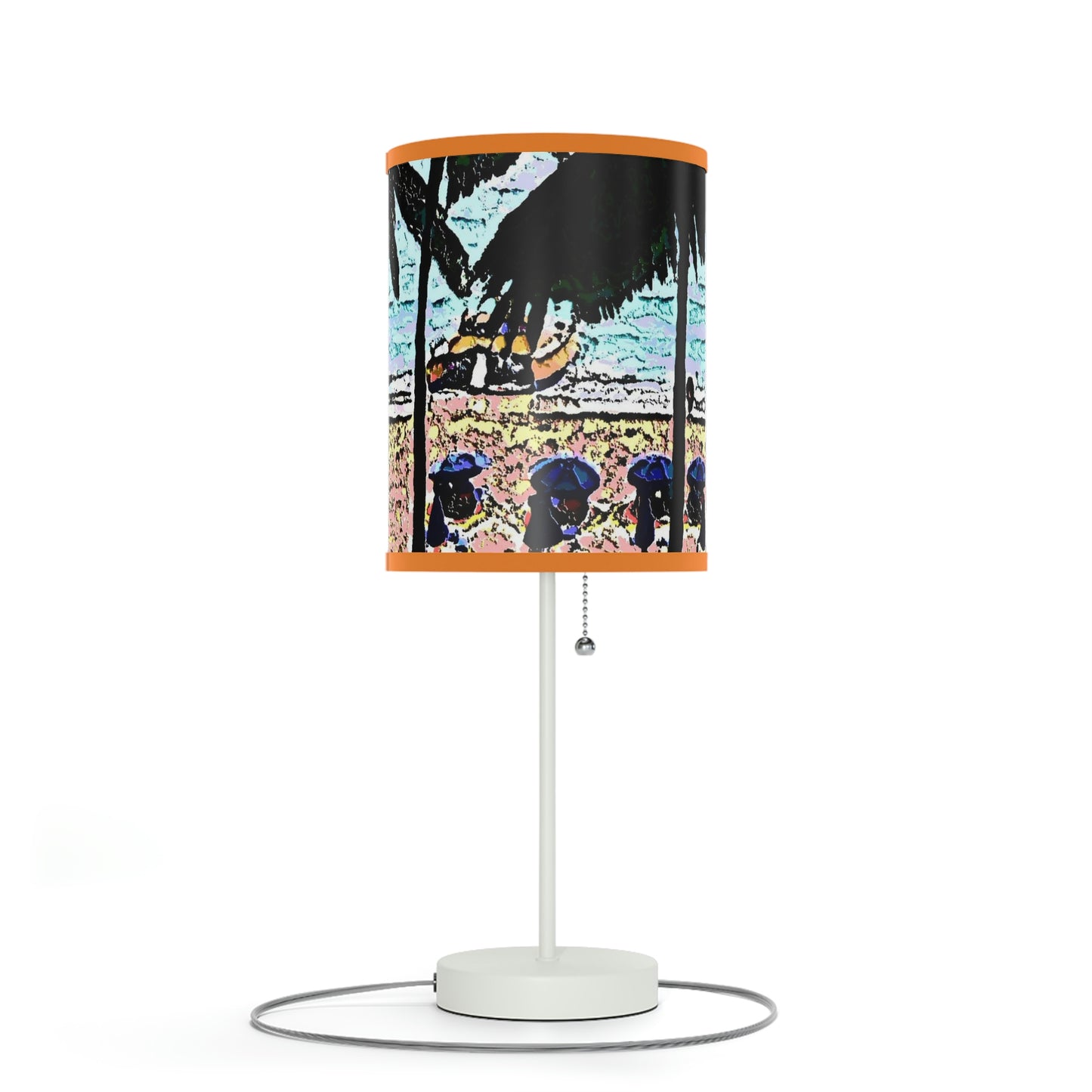 Lamp on a Stand, US|CA plug ... "A Beautiful Beach Amongst The Palms" ... The Outrigger Waikiki, Honolulu, Oahu ... Original Works ...