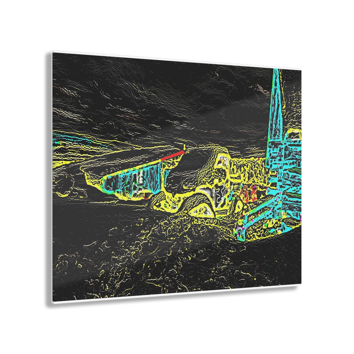 Acrylic Prints ... "Snow Vehicle In Snow Storm At-Rest" ... Circa 12Mar23 ... Central Idaho ... 18-Hours Rendering Time: Original Works ...