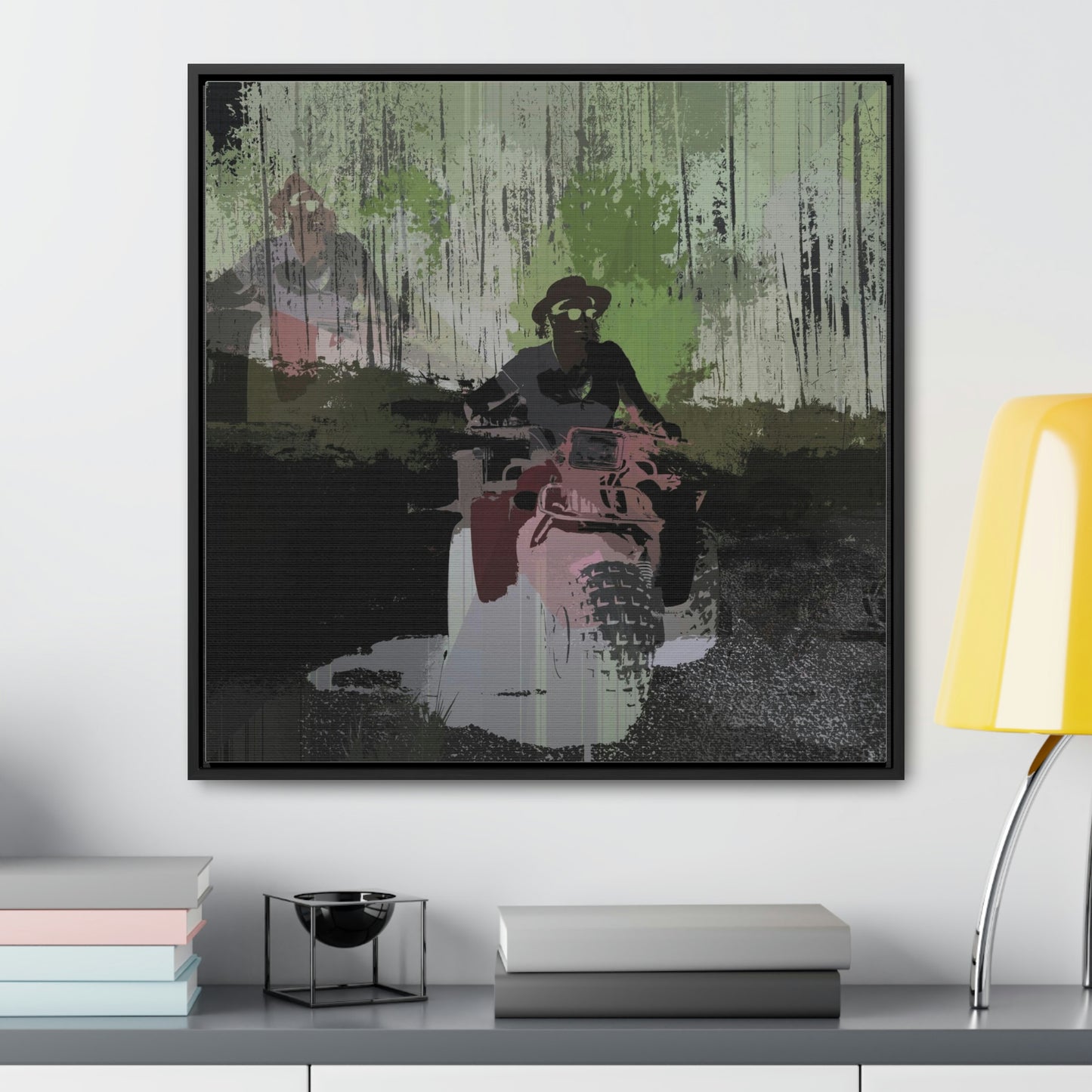 Gallery Canvas Wraps, Square Frame ...  3-Wheeln' N' Groovin The Mountain Roads ... Central Idaho ... Original Works ...