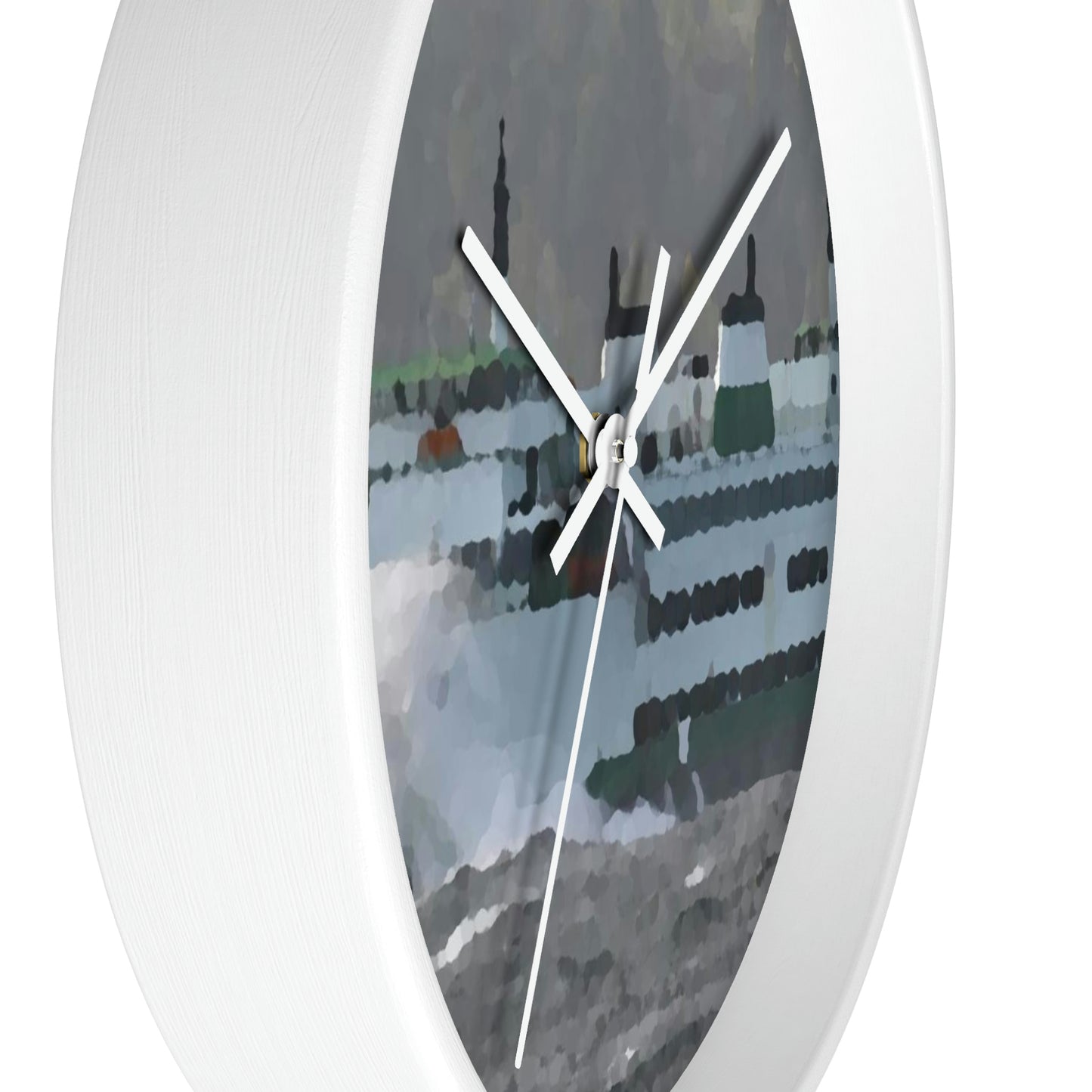 Wall clock ... WADOT Ferry Crossing ... "A Very Rough Day" ... Mulkiteo Route ... Family Archives ... Early 1990's' ... Original Works ...