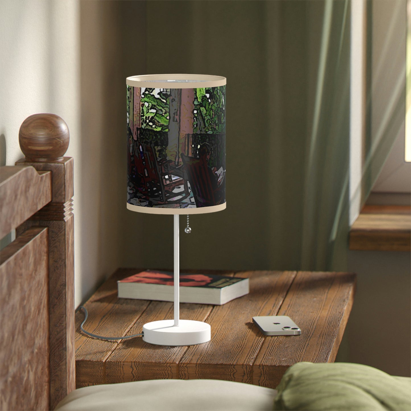 Lamp on a Stand, US|CA plug ...Lanai & Rocking Chairs At: 'The Pink Palace' ... The Royal Hawai'ian ... Honolulu, HI ... '27Oct2014' ... Original Works ...