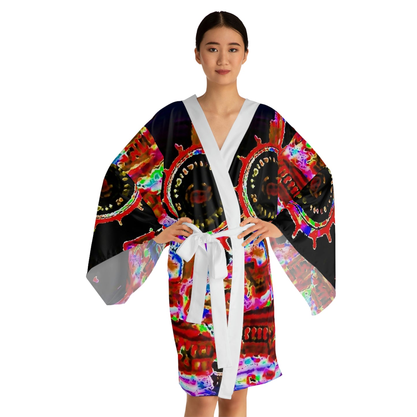 Long Sleeve Kimono Robe ... "No.9 Fishermen's Grotto - Fishermen's Wharf, SF, California" ... Family Archives: 1970's ... Original Works ...