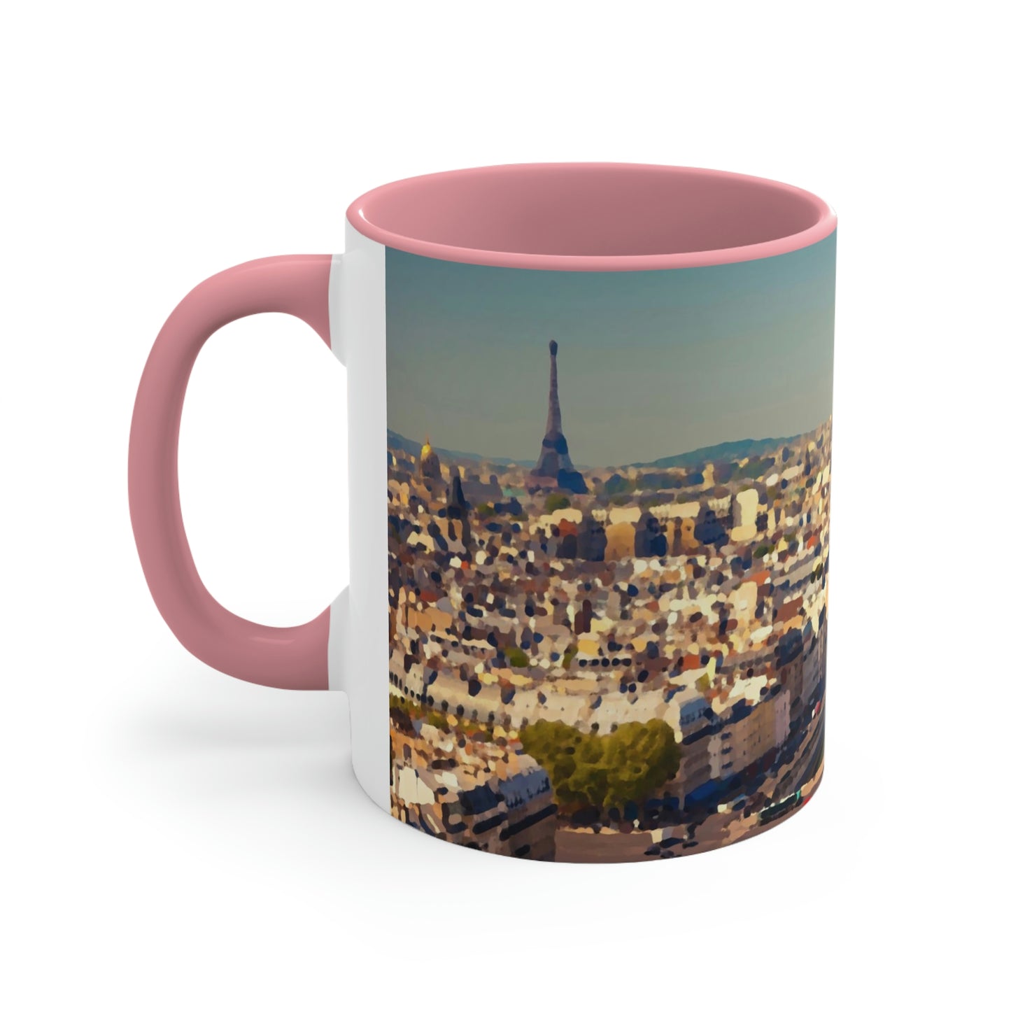 Accent Coffee Mug, 11oz ... Au Paris ... "Along The River Seine" ... Barbara Joan Bonnell-Holt: 1972 ... Original Works ...