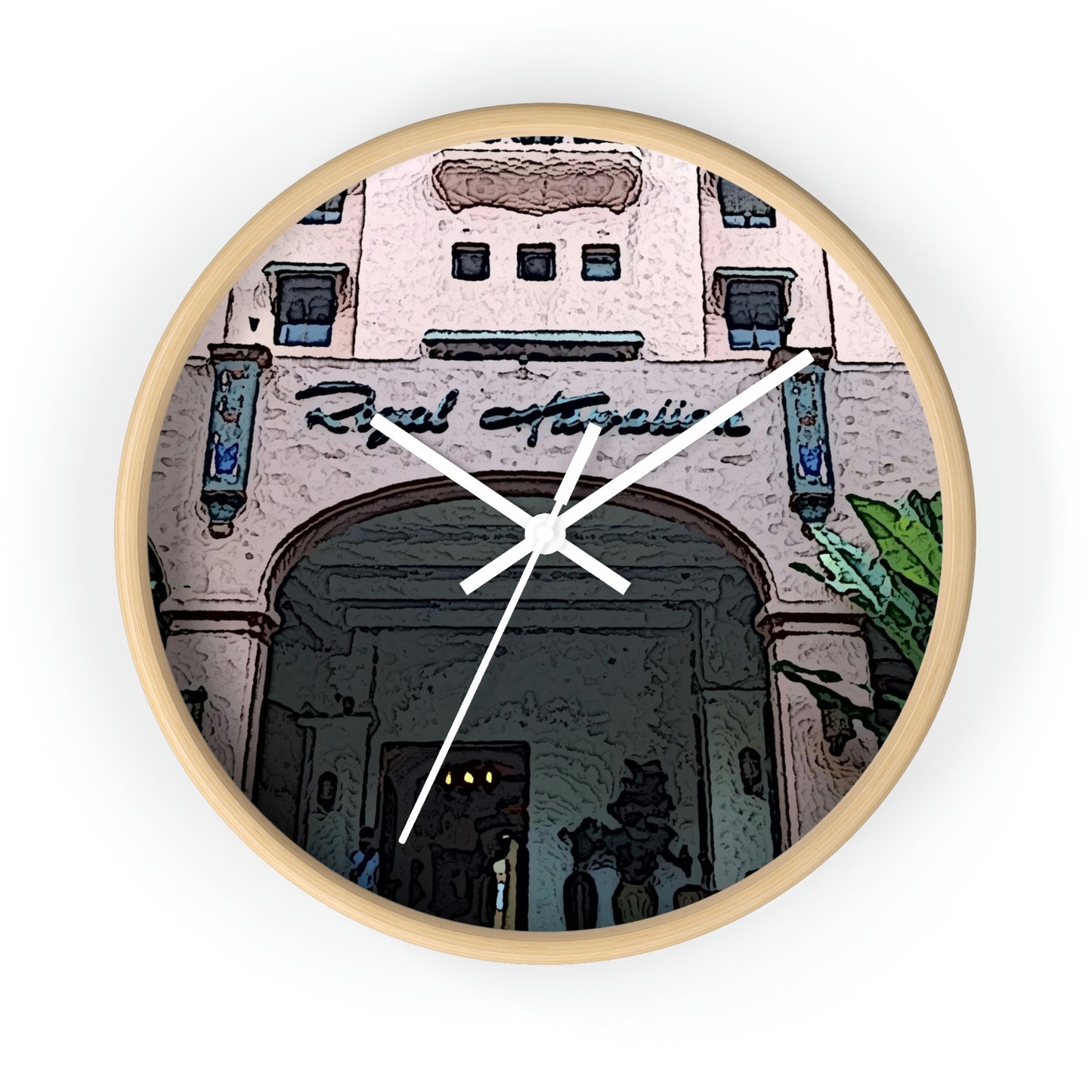 Wall clock ...  "La Grande Entree" At: 'The Pink Palace' ... The Royal Hawai'ian ... Honolulu, HI ... '27Oct2014' ... Original Works ...