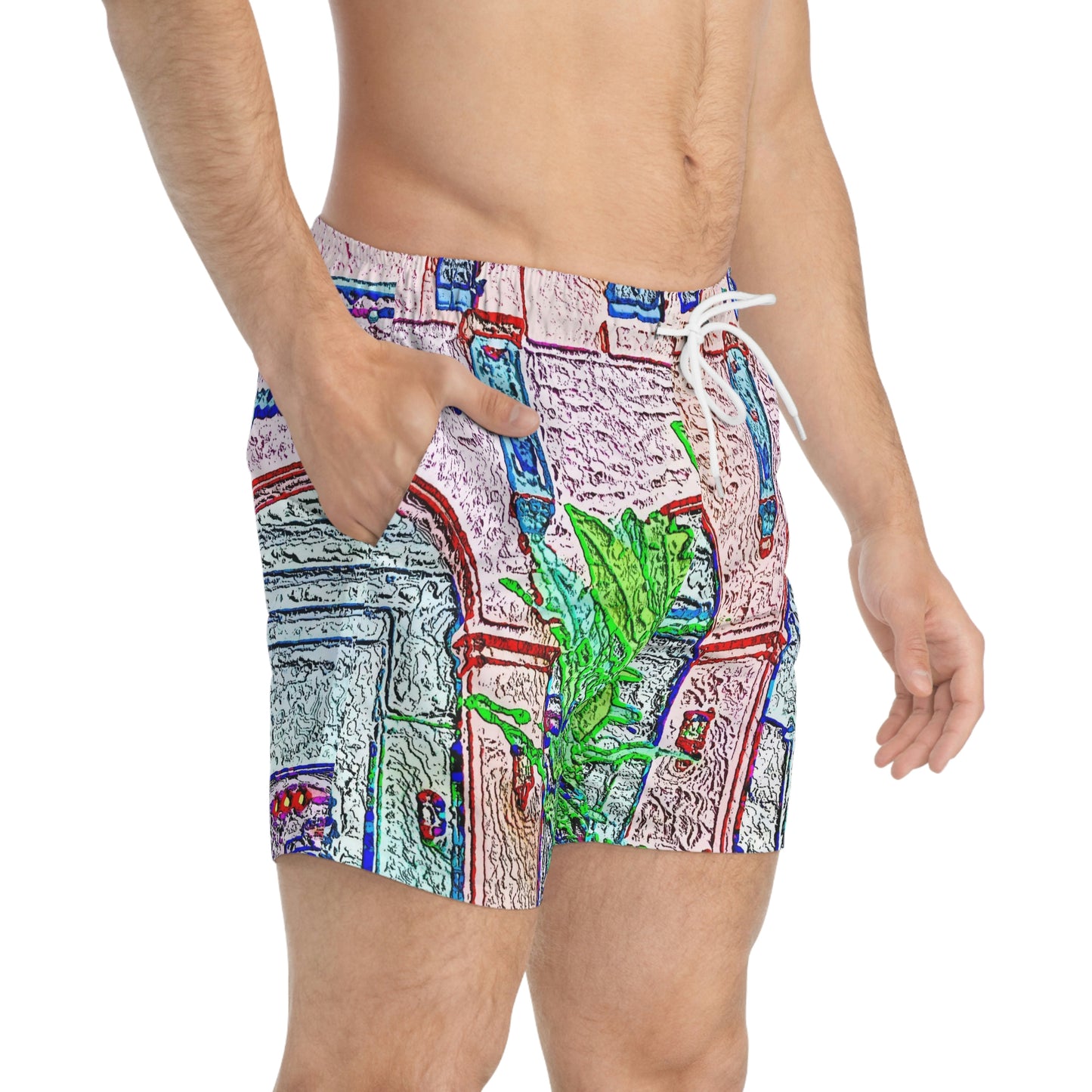 Swim Trunks ... "La Grande Entree" At: 'The Pink Palace' ... The Royal Hawai'ian ... Honolulu, HI ... '27Oct2014' ... Original Works ...