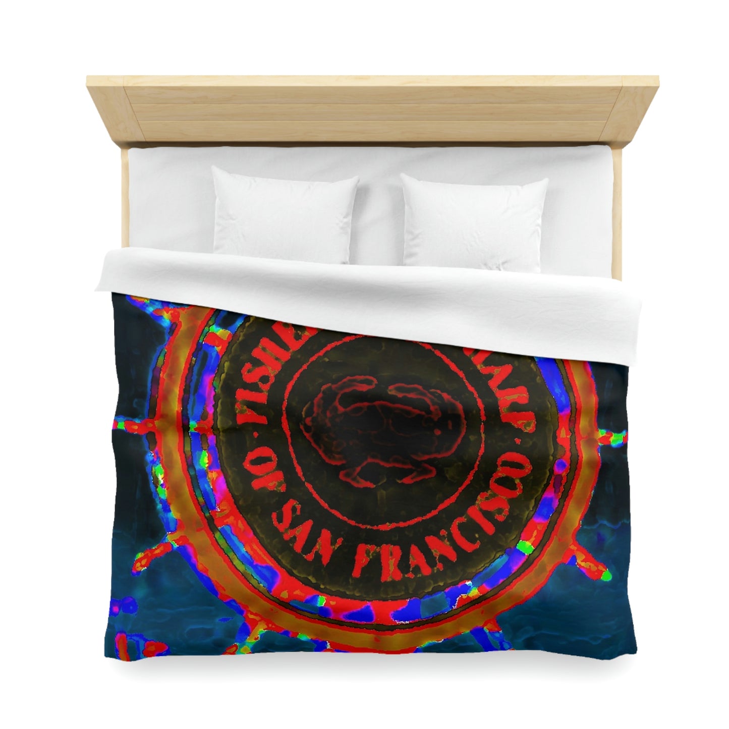 Microfiber Duvet Cover... "No.9 Fishermen's Grotto - Fishermen's Wharf, SF, California" ... Family Archives: 1970's ... Original Works ...